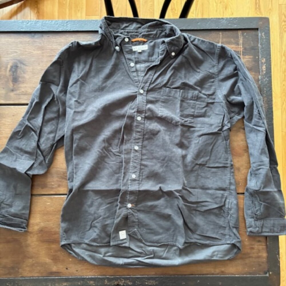 Far Afield Grey Corduroy Shirt Size 5 (XL)